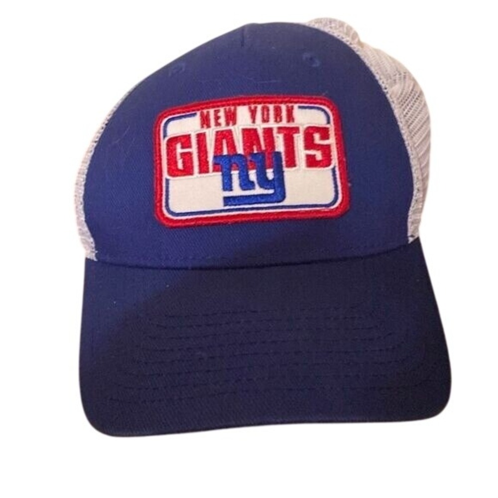 New York Giants NFL Mesh Trucker Hat Baseball Cap Blue White Snapback